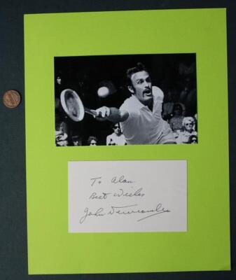 Tennis Legend John Newcombe Signed Autographed Card Photo Grand Slam tennis-legend-john-newcombe-signed-autographed-card-photo-grand-slam