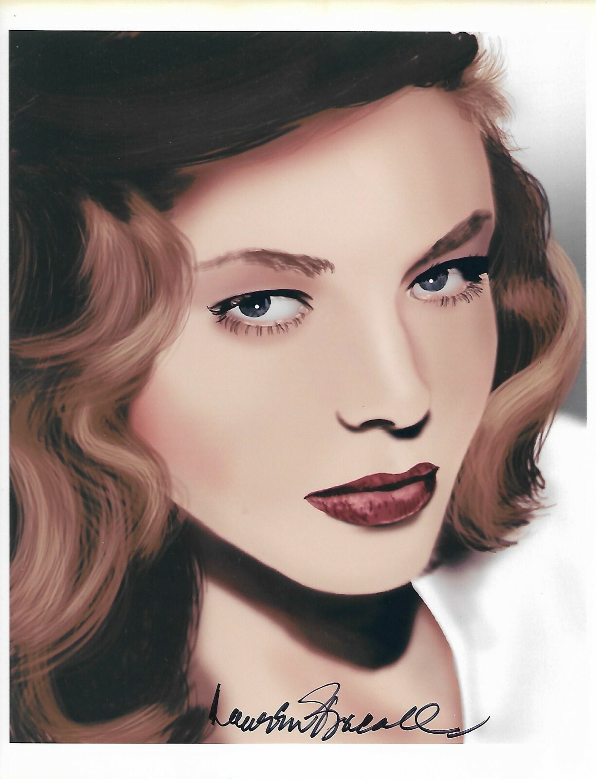 Lauren Bacall Signed Auto Autographed Painting Caricature Photo | eBay