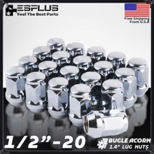 [20]  Chrome 1/2"-20RH Acorn Wheel Lug Nut For Ford Lincoln Mustang MKT MKX