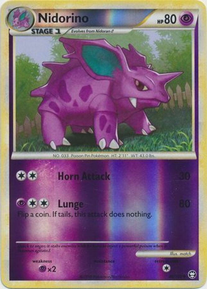 Nidorino - 46/102 - Uncommon - Reverse Holo LP, English Pokemon Triumphant