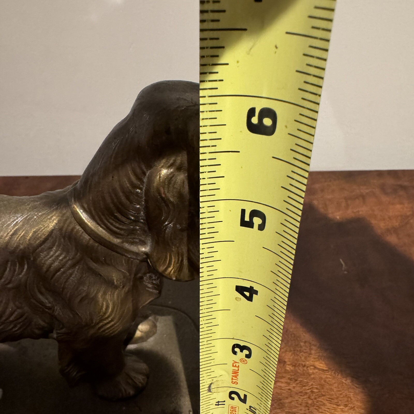 Antique Frankart American Art Deco Spaniel Dog Statue Sculpture Metal Bookend