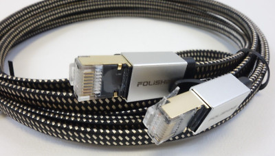 Folishine 3M Cat8 Ethernet-Kabel Nylongeflochtenes LAN-Patchkabel