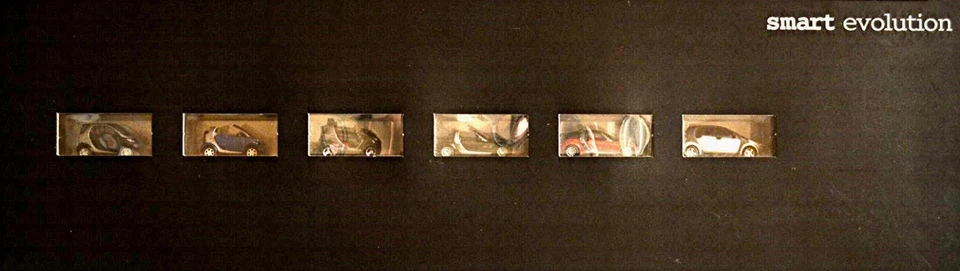 Set Di Evoluzione Smart 6 Modelli 1998-2004 MCC-Smart-Werbemodell 1:87 Busch - Immagine 3 di 4