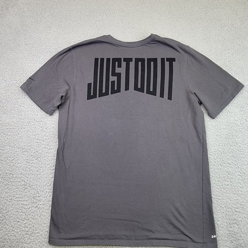 Camisa Nike Para Hombre Talla Grande Gris Manga Corta Cuello Redondo Just Do It Logo Camiseta - Imagen 9 de 14