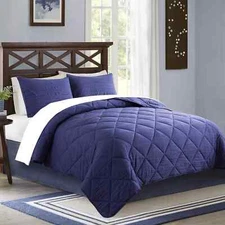 3PIECE Down Alternative Comforter Set All Season Bedding Sets Queen/King Sizes