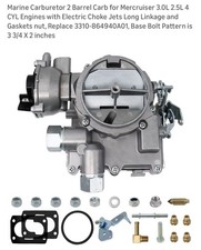 Marine Carburetor 2 Barrel For Mercruiser 3.0l 2.5l 4-cyl Electric Choke
