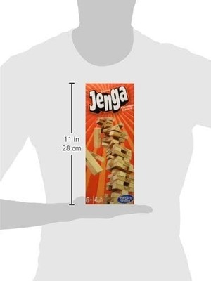 Hasbro Jenga Classic Holzspiel Geschicklichkeit Familienspiel 54 Blöcke ab 6