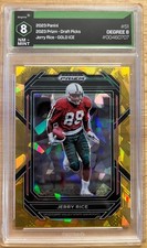 Jerry Rice Delta Devils 2023 Prizm Draft Picks #51 Prizms Gold Ice Graded NM