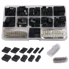 620 PCS 2.54mm Crimp Pin Connector Kit Male Female Pins Jumper Header