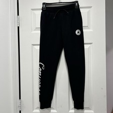 Converse Youth Size Large 12-13 yrs Chuck Taylor Black Jogger Sweatpants pockets
