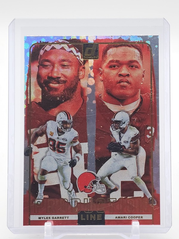 MYLES GARRETT / AMARI COOPER 2024 DONRUSS PRODUCTION LINE #4 BROWNS Q5099