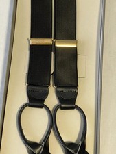 TRAFALGAR Men's Elastic Formal Suspenders-Black-New in Box Vintage