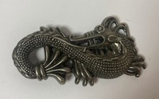 Chinese Dragon Asian Serpent Metal Belt Buckle Vintage