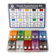 Auto Car Standard Blade Fuses Assortment Kit – 30Pcs Standard Fuse 2A/3A/5A/7...