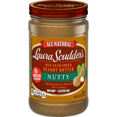 Laura Scudder's All Natural Nutty Peanut Butter, 26 oz Jar...