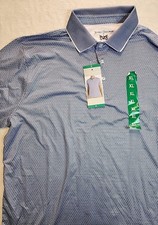 Hickey Freeman Men's Short Sleeve Golf Polo Shirt, Blue, Size XL