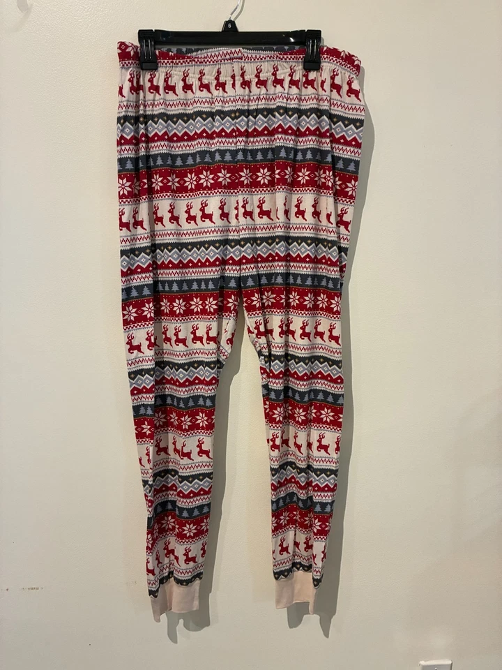 NWT Gymboree Red Reindeer 2-Piece Pajama Set - Adult L - Image 4 of 4