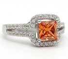 2CT  Padparadscha 925 Sterling Silver Ring Sz 7 U3-8 — photo 2