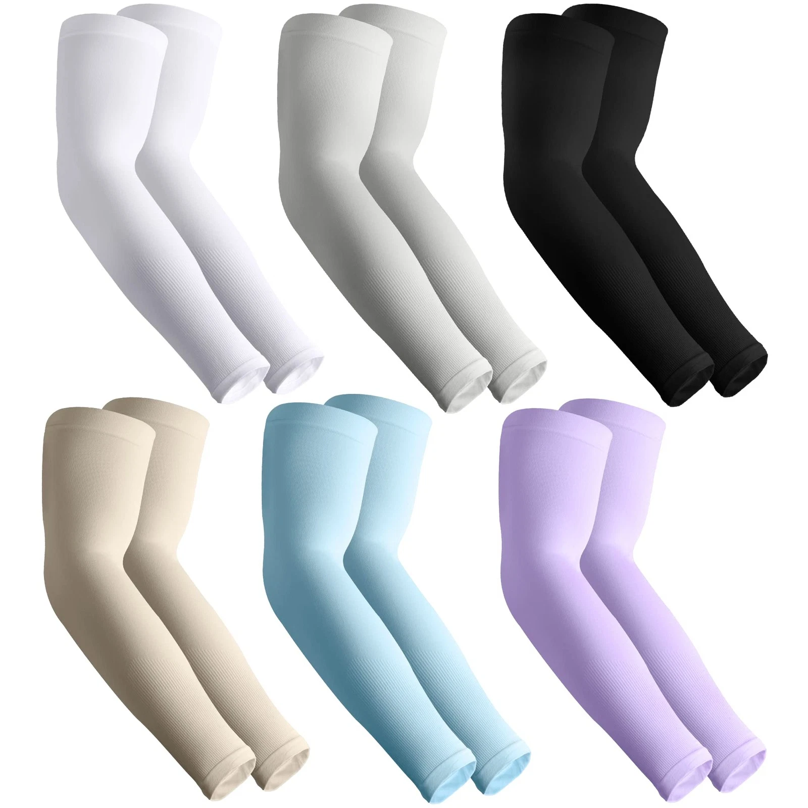 6 Pairs Arm Sleeves for Men & Women, UPF 50+ Sun Protection Sleeves, Cooling ...