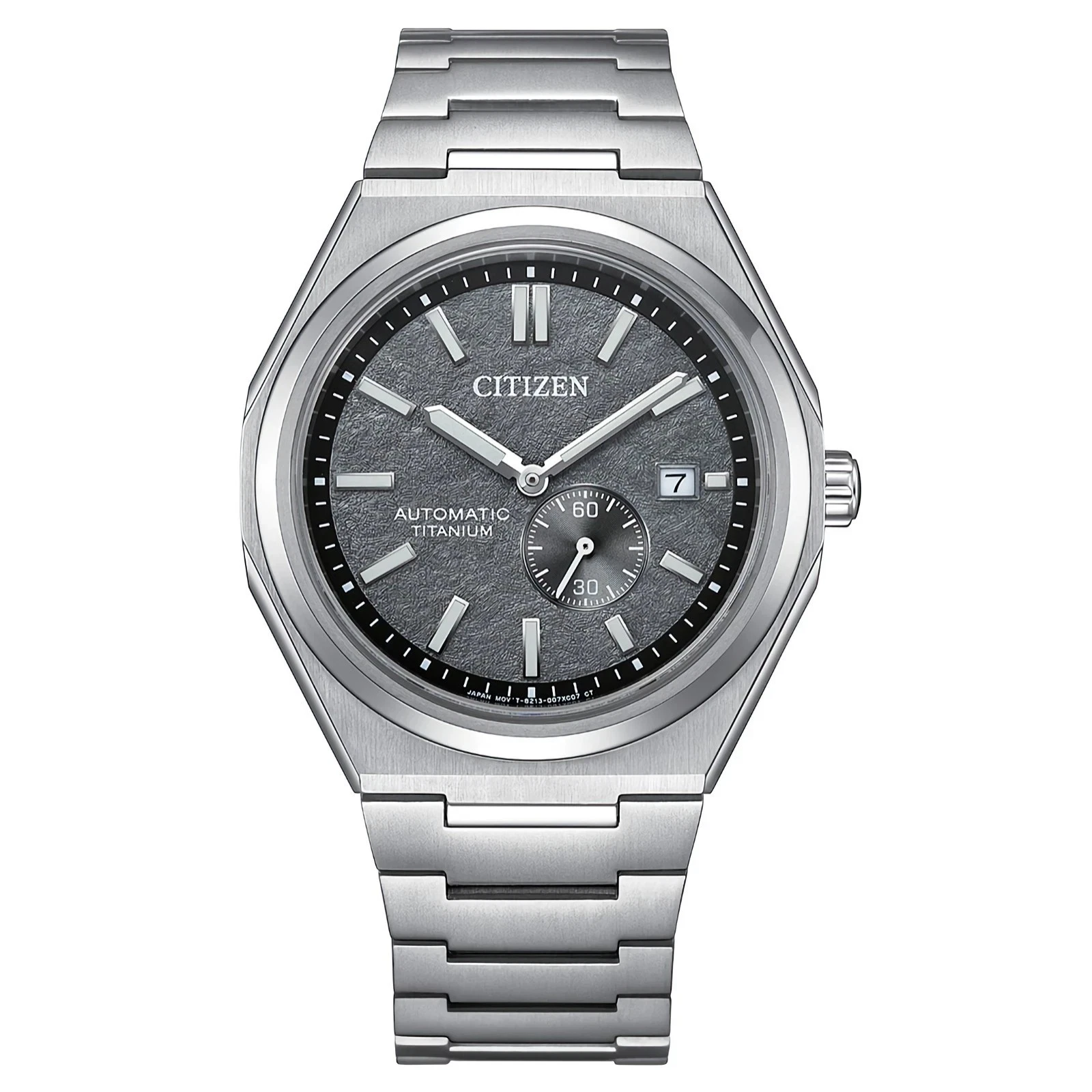CITIZEN NJ0180-80H Mechanical Automatic Gray Dial Date Display Titanium Watch