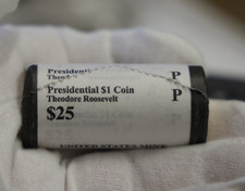 Teddy Roosevelt P  UNCIRCULATED $25 PRESIDENTIAL DOLLAR ROLL