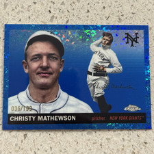 Topps Chrome 2025 Christy Mathewson Blue Spec...
