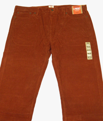 Men's Corduroy Jeans NEW Dockers Straight Fit Orange Tag & measured size 40x32