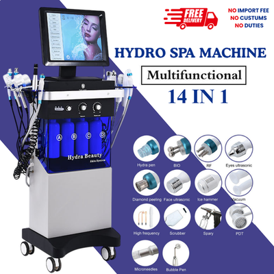 #ad 14in1 Hydra Spa Facial Beauty Machine Hydro Dermabrasion Face Skin W Flight Case $770.00