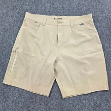 Simms Mens Skiff Shorts Size 38 Sandbar Fishing Utility Comfort Stretch