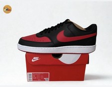 Size 13 - Nike Court Vision Lo NN Black Red White Sneakers FJ0685-010 Men’s NEW