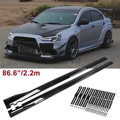 For Mitsubishi Lancer Evolution 86.6'' Side Skirt Extension Rocker Panel Splitter