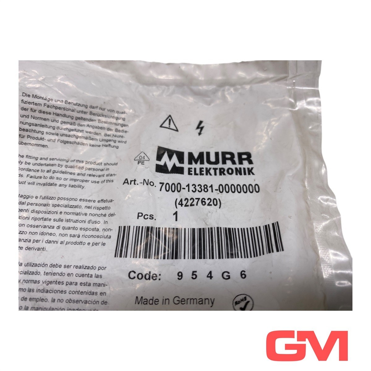 Murr Elektronik Socket Straight 7000-13381-0000000 Female Straight M12 0° A-Code