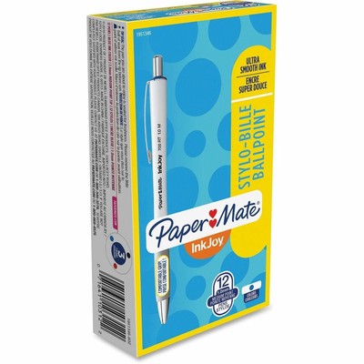 Paper Mate InkJoy 700 RT Retractable Ballpoint Pen 1mm Blue Ink White Barrel