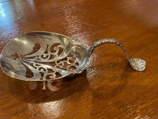 Louis XV Sterling by Whiting 1891 - Pierced Saratoga Chips Server 8 7/8"