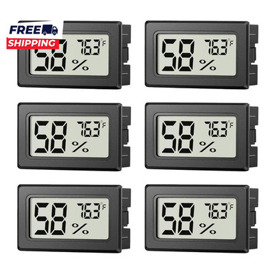 6 Pack Mini Hygrometer Indoor Humidity Meter  Small Digital Thermometer Humidity