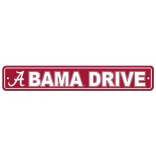 New NCAA Alabama Crimson Tide STREET SIGN - Home Office Bar Decor
