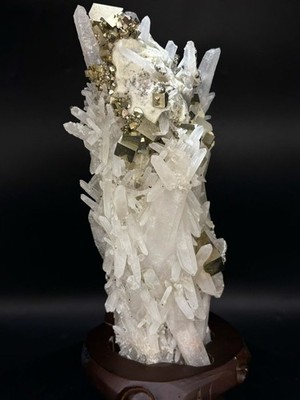 2.95LB A+Natural Copper ore with clear cluster crystal mineral specimen+stand