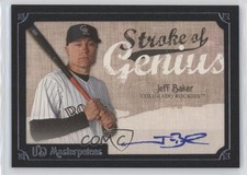 2007 UD Masterpieces Stroke of Genius Jeff Baker #SG-JB Auto 1nr3