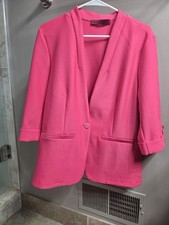 NWT Womens L Raspberry Sorbet Blazer With 3/4 Sleeve