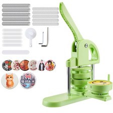 VEVOR Button Maker Machine Plastic Pin Maker 2.95 in with 100pcs Button Parts