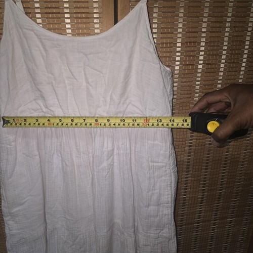 Chelsea & Theodore Tier Midi Peasant Dress S/P White Cotton Gauze Boho Preppy - Picture 3 of 15