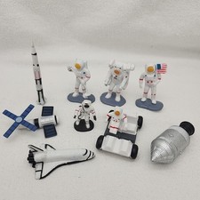 Figures 9 Piece Wild Republic Etc NASA Astronaut Space Shuttle Lunar Rover Set