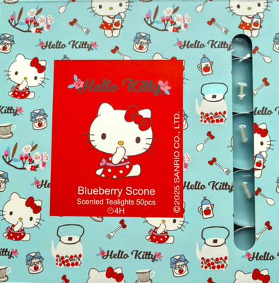 Hello Kitty Duftteelichter 50 Stück Duftkerzen 4h Brenndauer Kerzen Blueberry