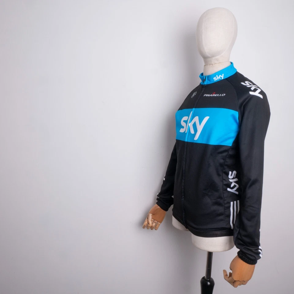 ADIDAS x SKY Cycling Team Men's Full-Zip Long Sleeve Top Black Jersey Size XL - Image 4 of 4
