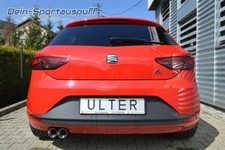 Ulter Sportauspuff Seat Leon 5F SC 1.4l 2x80mm rund doppelwandig mit Absorber