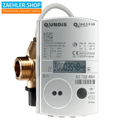 2024 Ultraschall Wärmemengenzähler Qundis Qheat 5.5 QDS OPTO 16-Jahres-Batterie