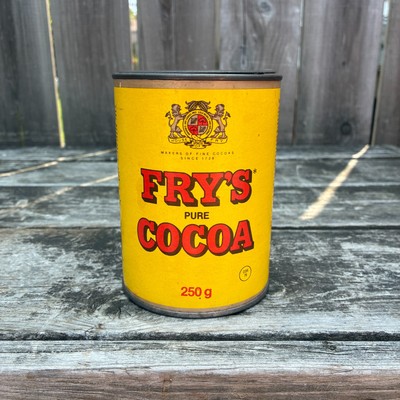 Vintage Fry's Pure Cocoa 250g Cardboard Tin - English and French - Canada