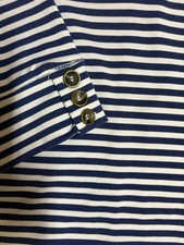 Simply Noelle Women’s S/M Blue White Striped 3/4 Sleeves T-Shirt Dress Tunic Top