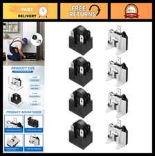 4 Set PTC Refrigerator Starter Relay 4.7 Ohm 3 Pin  1/2HP Freezer Overload Prot