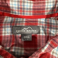 EDDIE BAUER Womens Size L Button Up Flannel S...